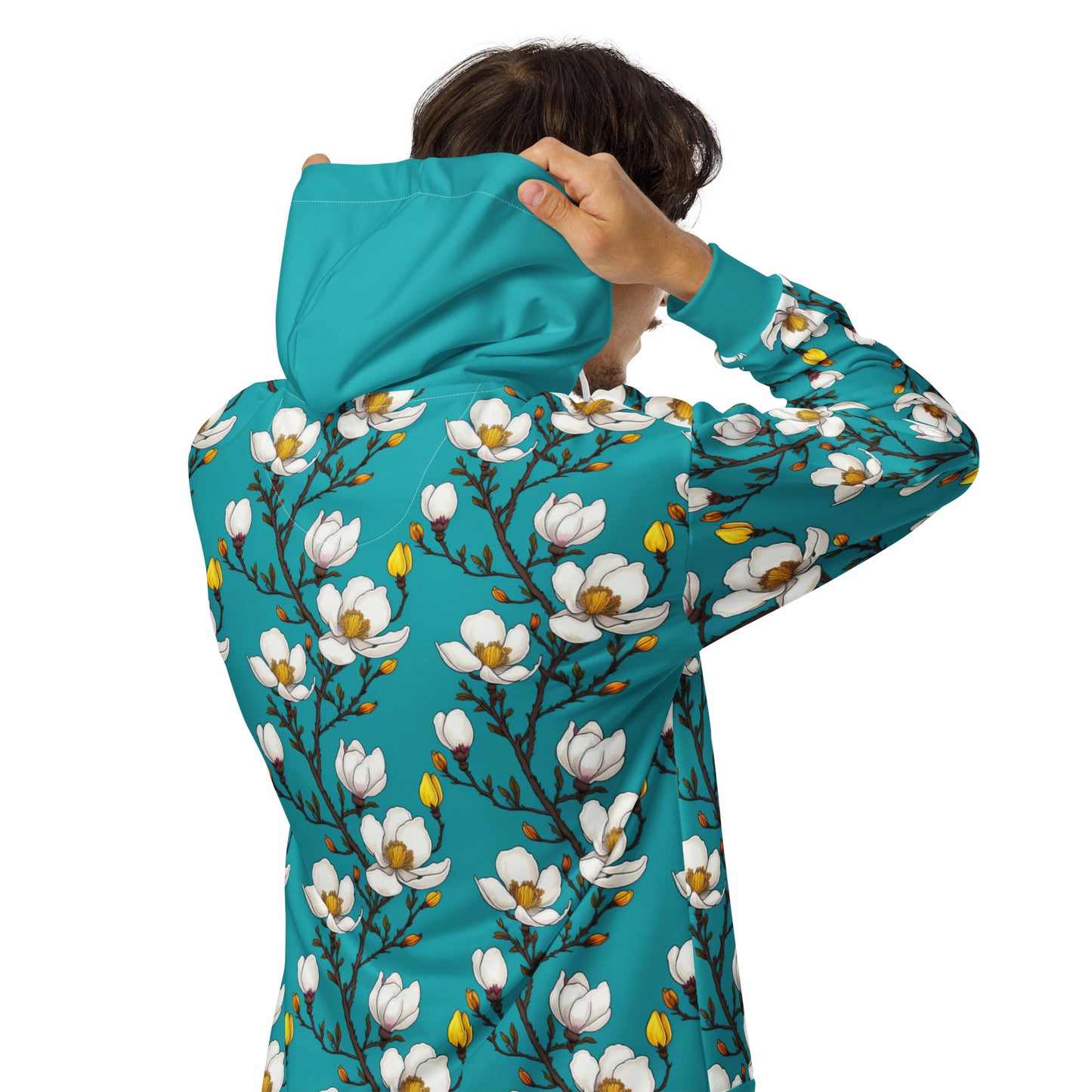 Magnolia Blossoms ZipUp Eco-Hoodie