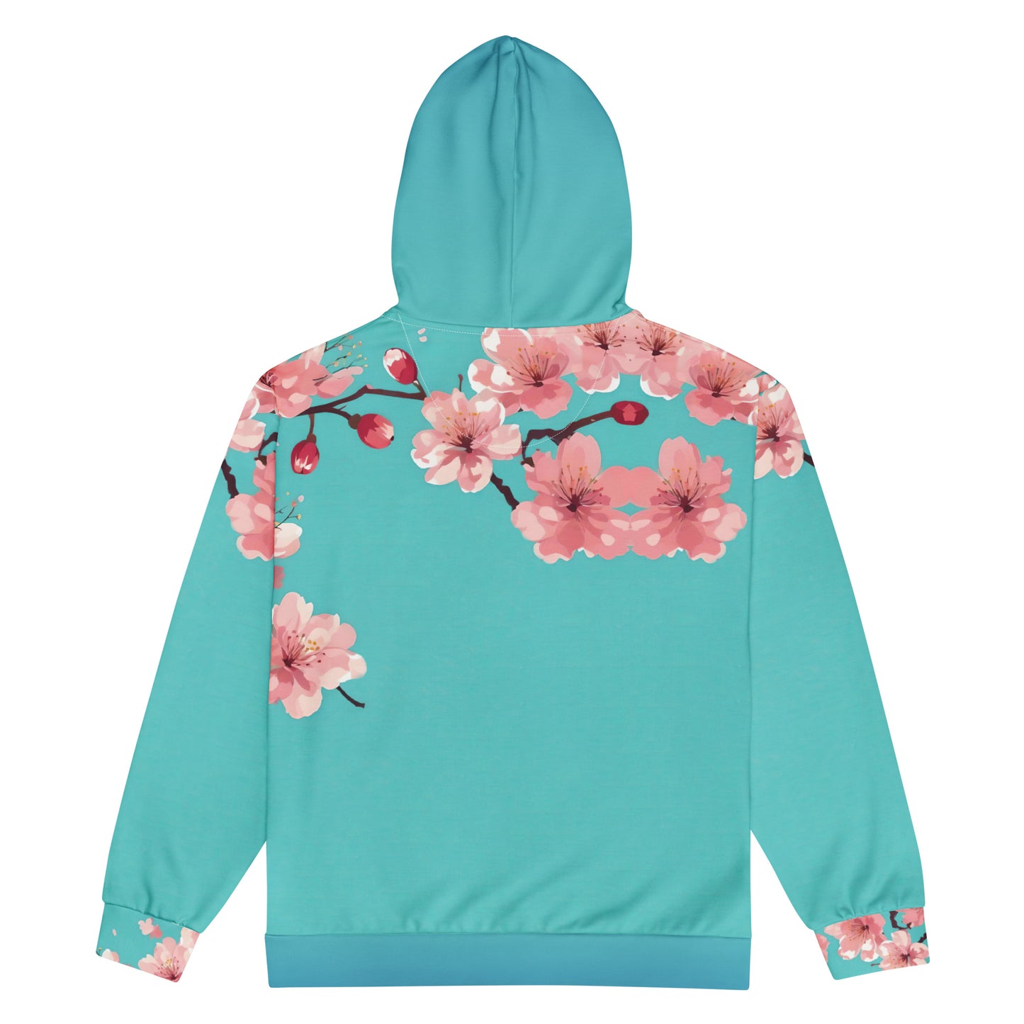 Pink Petals ZipUp Eco-Hoodie