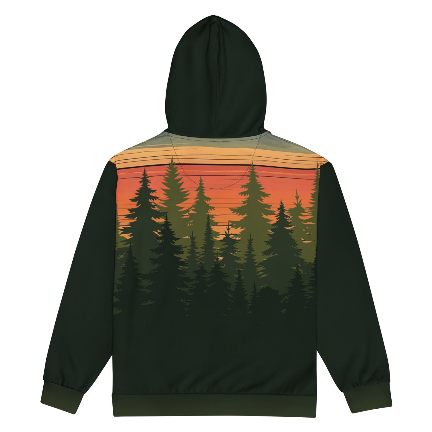 Alpine Sunset ZipUp Eco-Hoodie