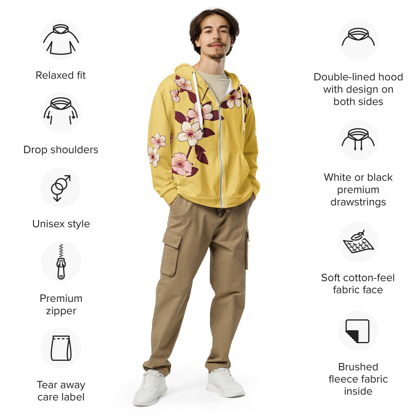 Sunkist Zip ZipUp Eco-Hoodie