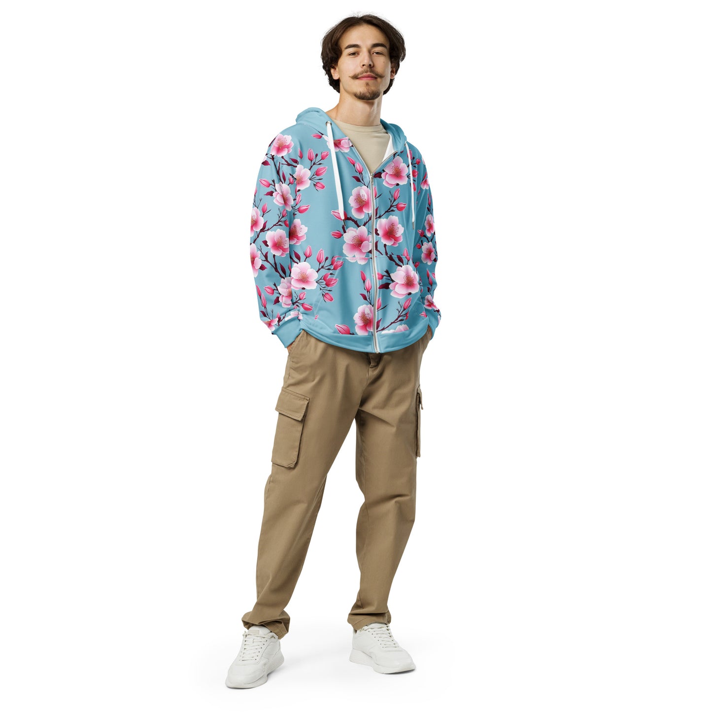 Cherry Spring ZipUp Eco-Hoodie