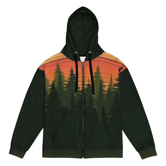Alpine Sunset ZipUp Eco-Hoodie