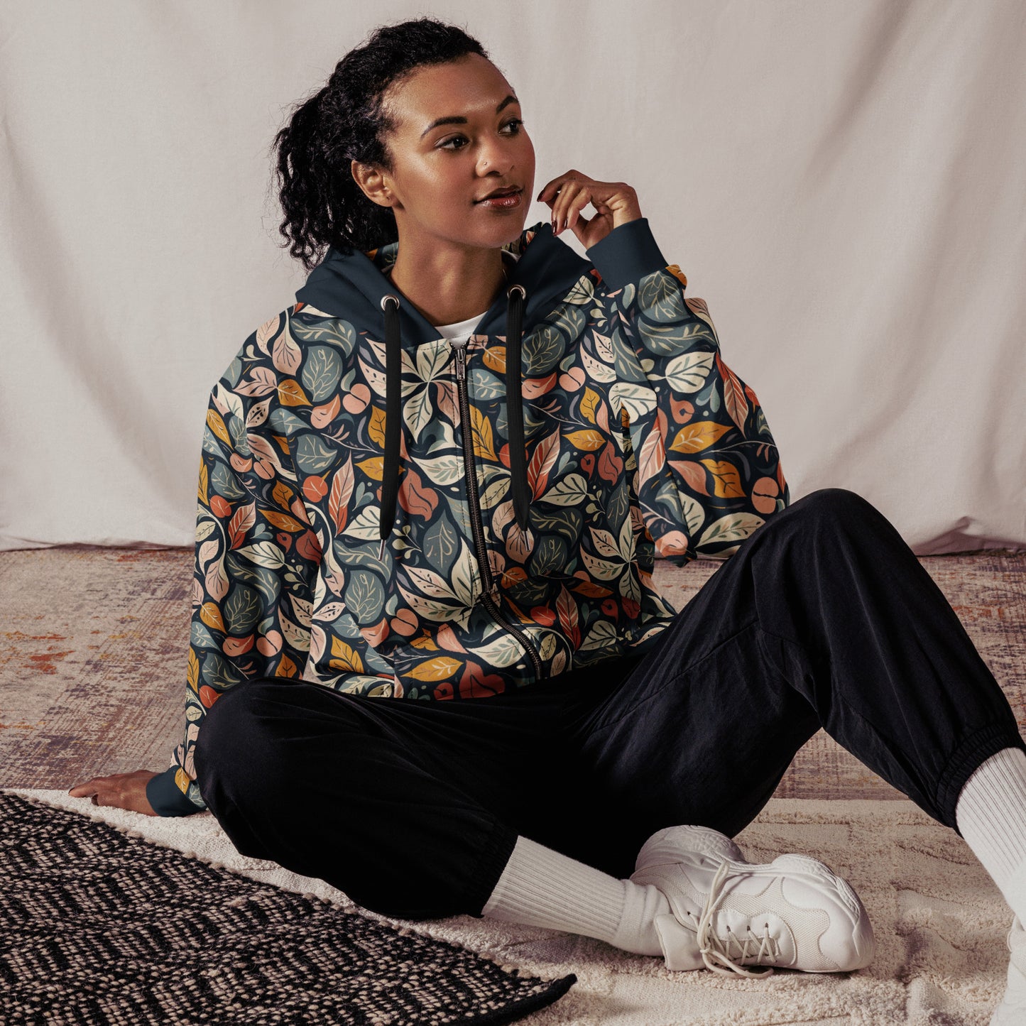 Matisse Leaves Zipup Eco-Hoodie