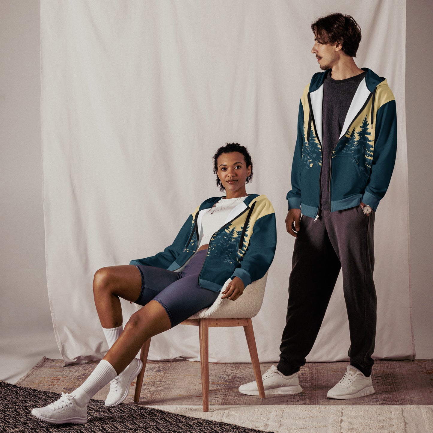 Pine Horizon ZipUp Eco-Hoodie