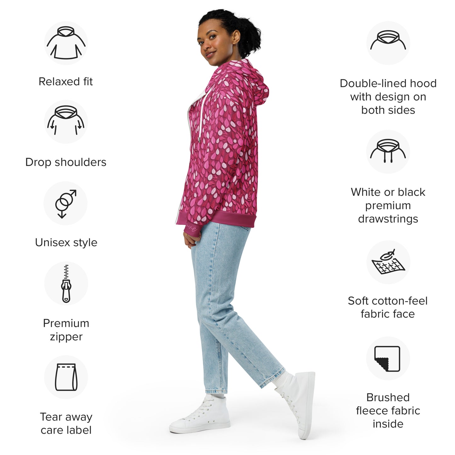 Dear Love ZipUp Eco-Hoodie