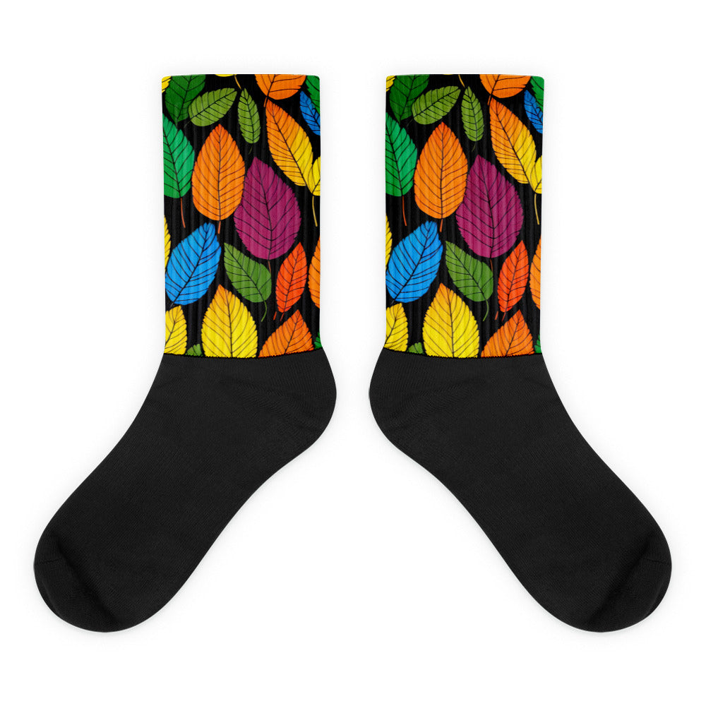 Rainbow Leaf Socks
