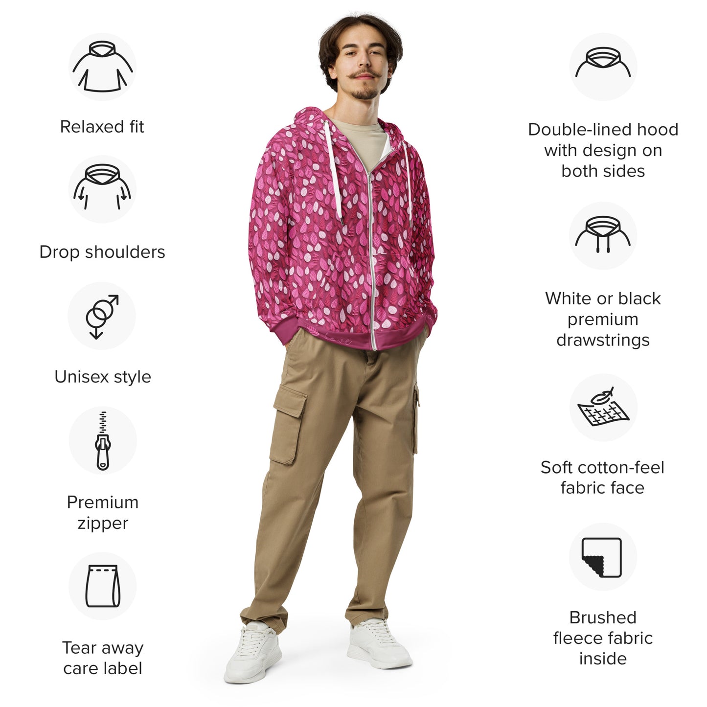 Dear Love ZipUp Eco-Hoodie