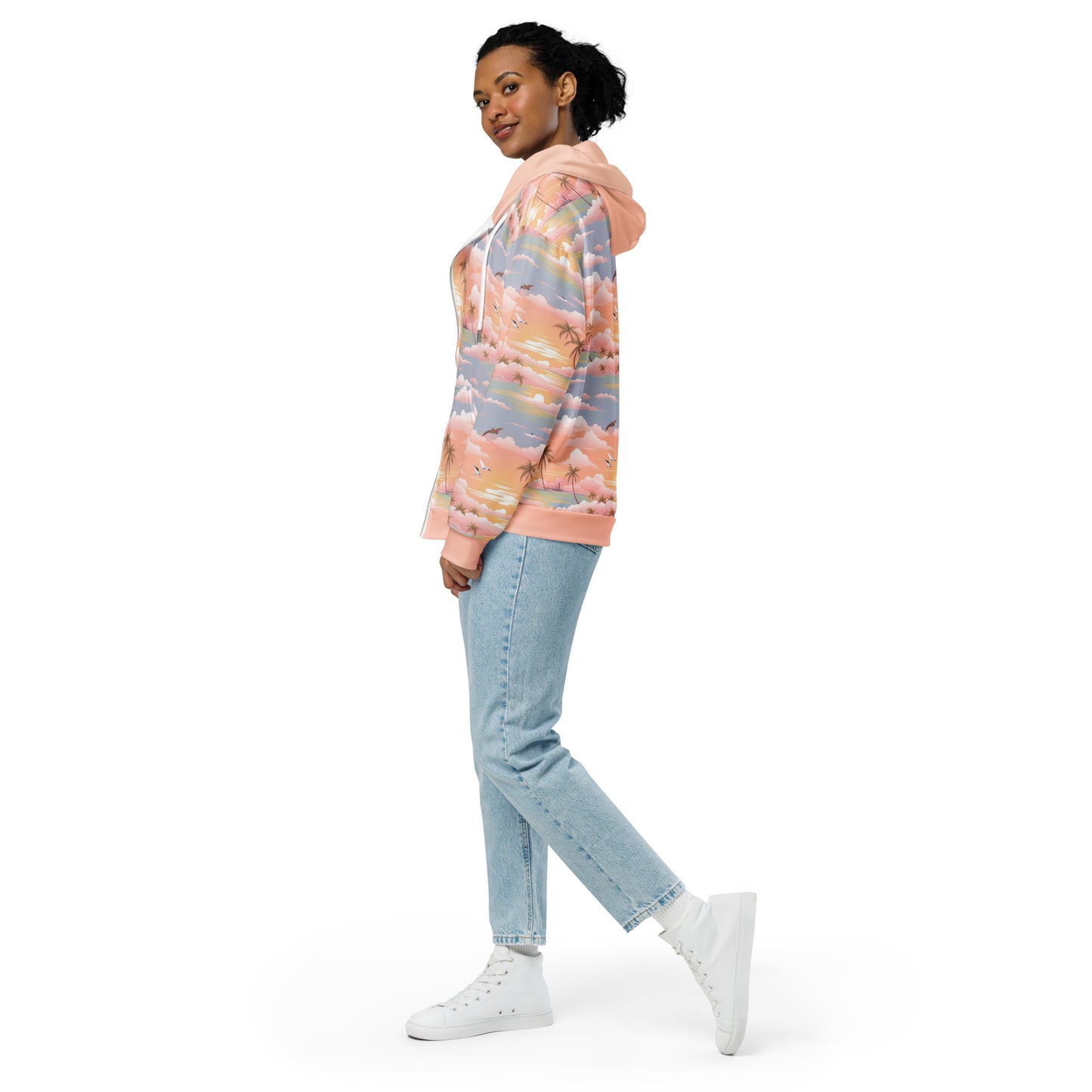 Pink Cloud ZipUp Eco-Hoodie