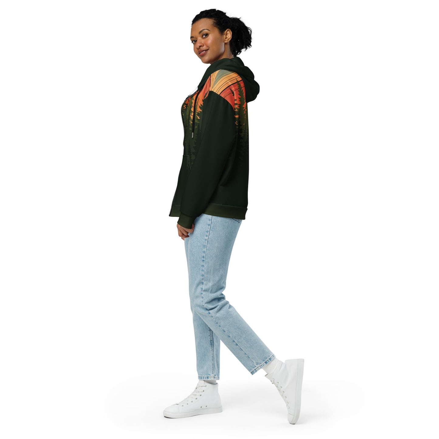 Alpine Sunset ZipUp Eco-Hoodie