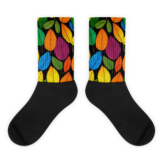 Rainbow Leaf Socks